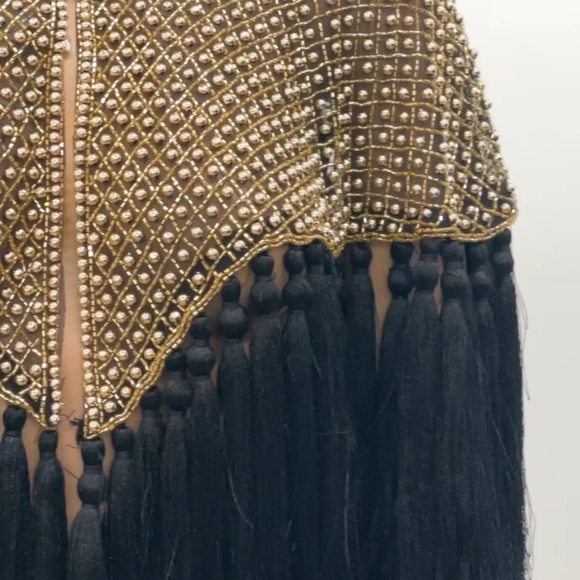 L'Jai Amor Other - Black and Gold Tassel Cape